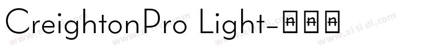 CreightonPro Light字体转换